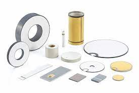 Piezo components such as cylinders, rings, discs, plates