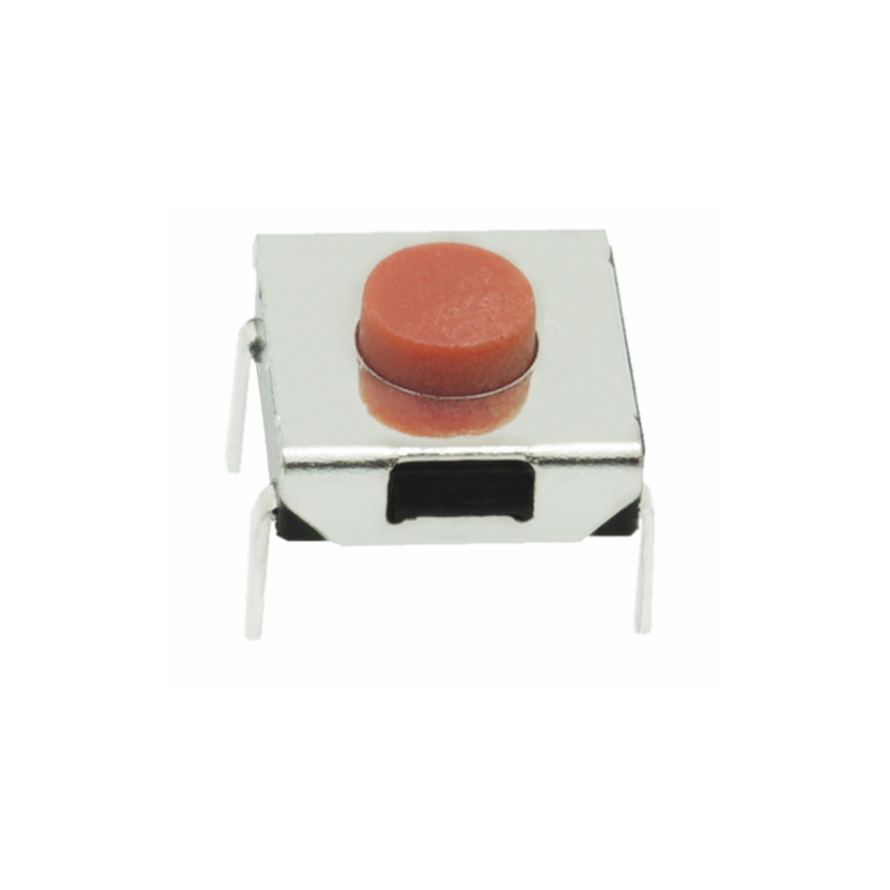 tactile switch 6.2 * 6.2 * h four pin plug-in series shrapnel high temperature resistant red key