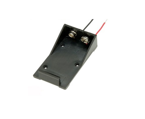 The battery connector accepts snap-in terminals, multiple brackets, and battery holders