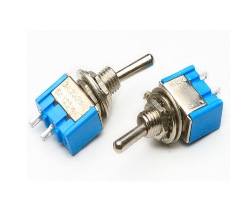 Toggle switch 3A 250V Mini Blue Miniature Latching Replacement Accessories 2 Pin 2 Position 125VAC MTS-101