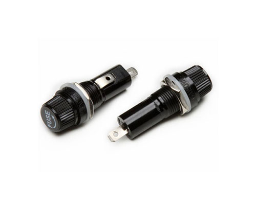 6.3A 10A 250V Electronic Cap Glass Ceramic Tube 6x30Black Bakelite screw bayonet Panel Mount Fuse Holder