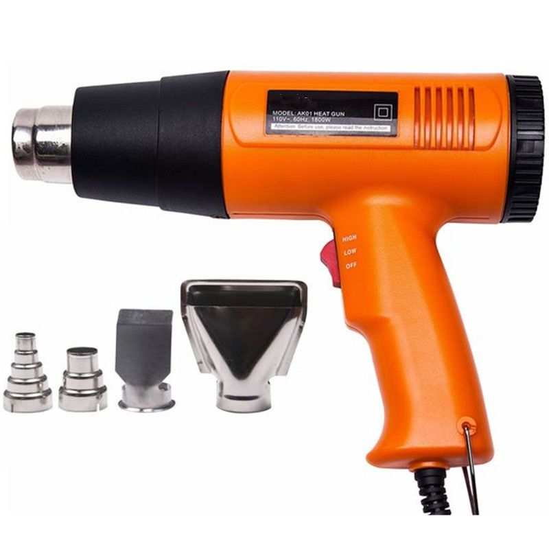 1800W thermostat hot air gun industrial car film baking gun heat shrinkable film high temperature hot air gun