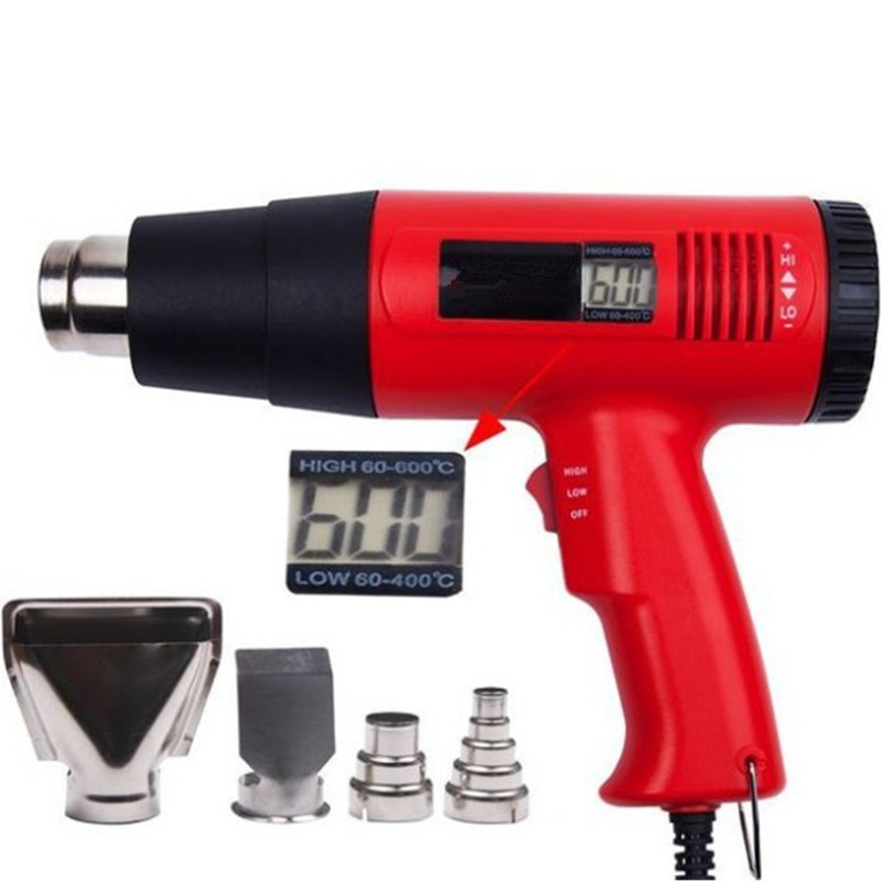 Factory wholesale 1800W 2000W industrial heat gun thermostat hot air gun car film baking gun welding gun