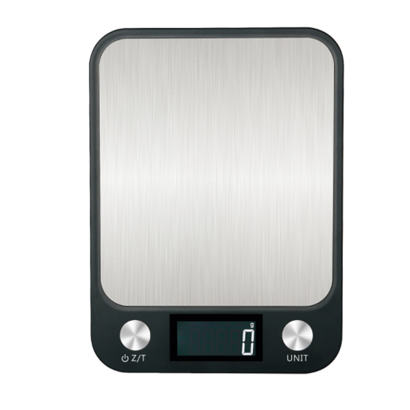 Flat stainless steel kitchen scale 5kg rechargeable small electronic scale food food scale baking grams weighing platform scale 10kg