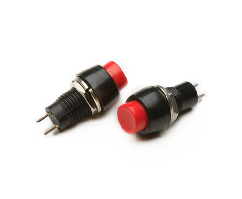 PBS-20B-2 10mm Thread Dia AC 250V 1A 2 Pins SPST Push On Momentary Push button Pushbutton Switch