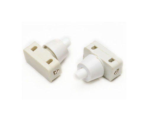 PBS-17A 12MM 250VAC 2A SPST micro switch Latching type white screw Actuator Push Button Switch