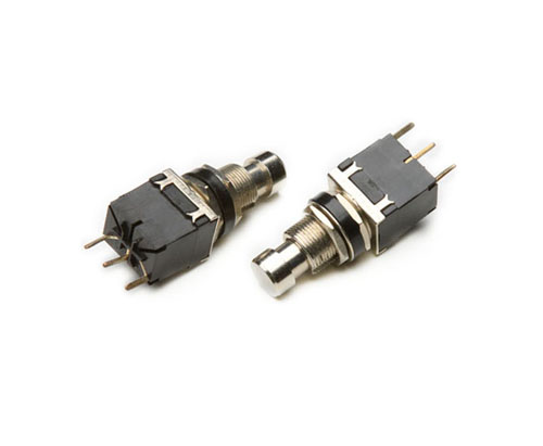 PBS-24-102P Electrical 12.2 Mm 3 Pin Pcb Terminal On-On Latching Guitar Pedal Pedal Push Button Switch