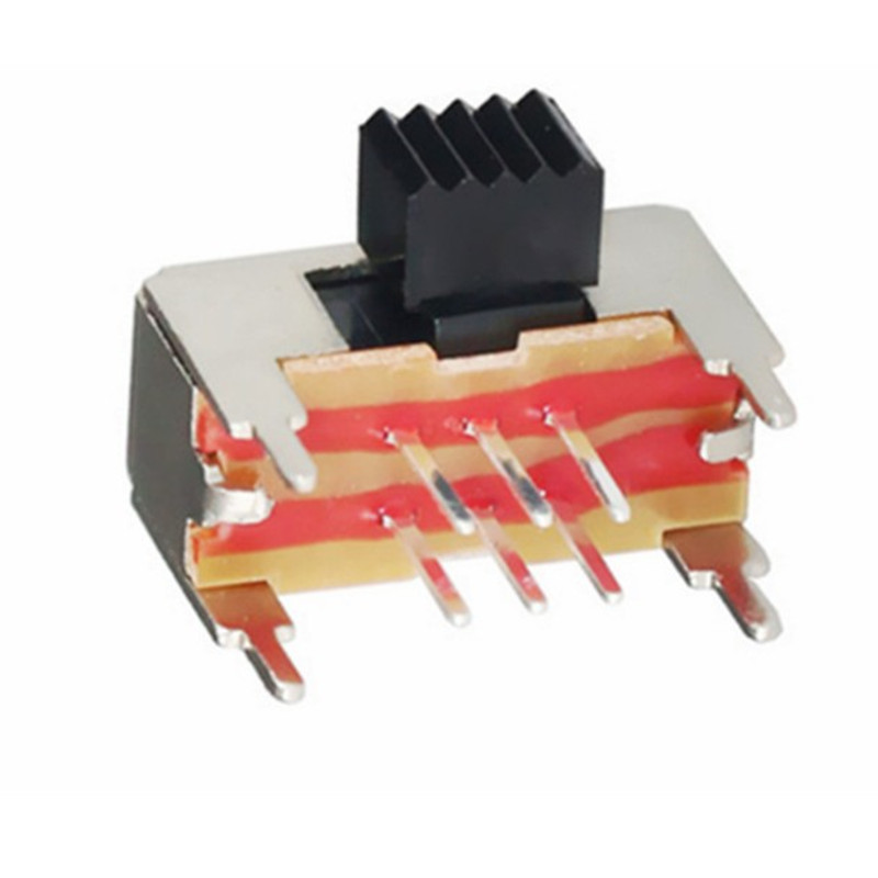180 Degree Type Single Row Double Rows Spdt Dpdt Slide Switch SS-Series Pcb Mounted On Off 2 3 4 Position Vertical Slide Switch
