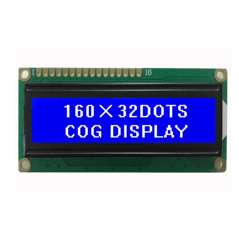 3.3 inch LCM LCD module STN negative display blue background white text display module 160*32COB dot matrix screen