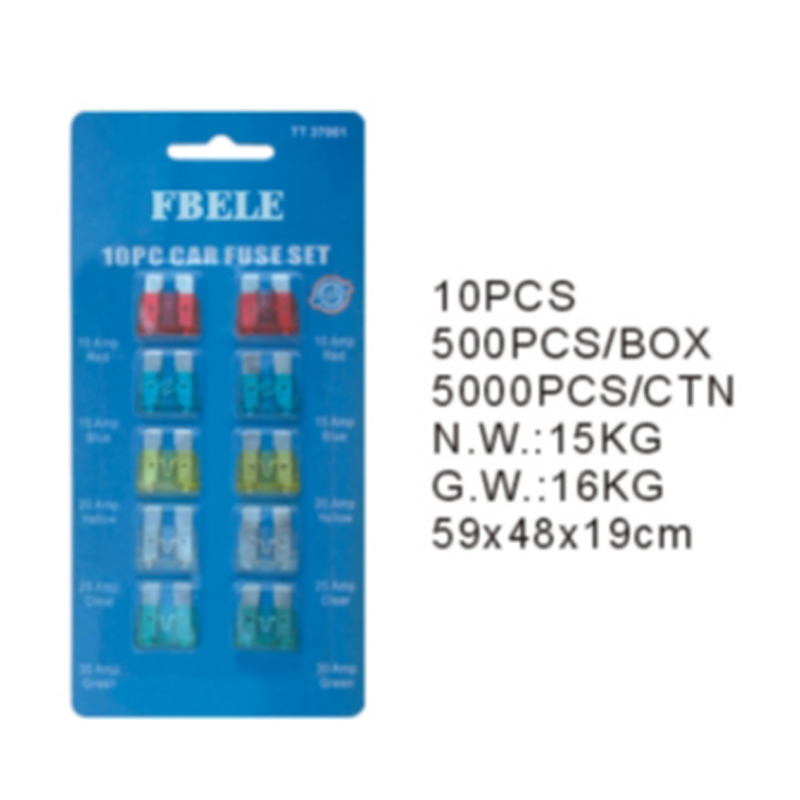 10pcs car fuse set blister card