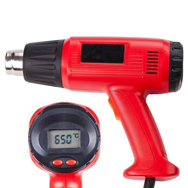 2000W digital display hot air gun 1800W thermostat industrial heat gun car film baking gun