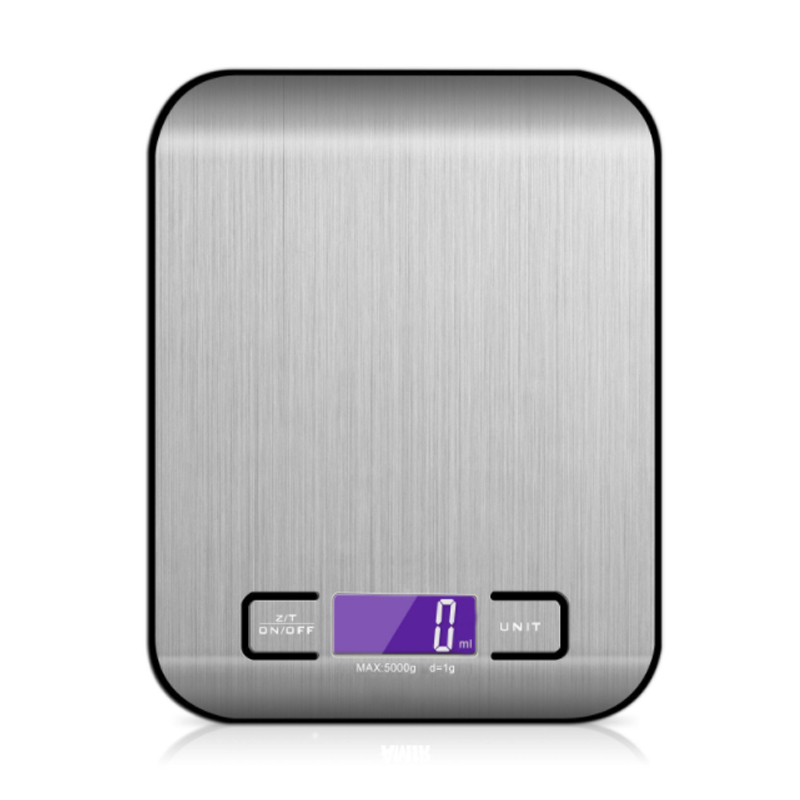 Rechargeable flat stainless steel kitchen scale 5kg baking scale kitchen electronic scale 10kg small platform scale food gram scale