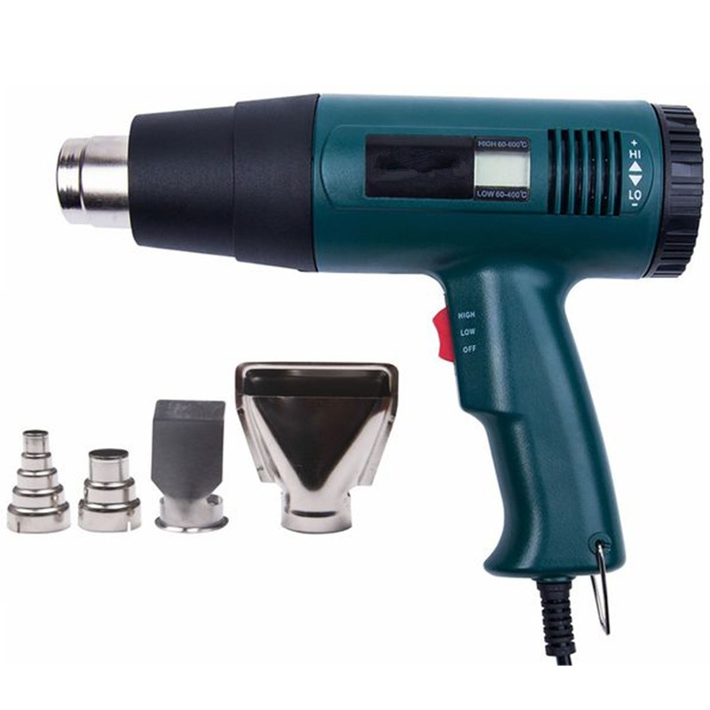 1800W 2000W digital display hot air gun industrial heat gun thermostat car film baking gun