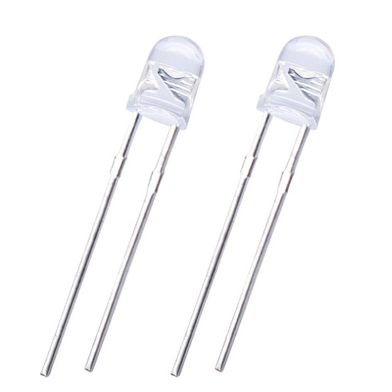 F4 round head blue light 4mm light-emitting diode with edge 4mm in-line indicator high-brightness led blue light