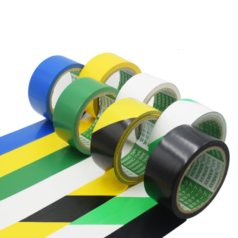 Black and yellow floor warning tape pvc wear-resistant 48mm18y floor tape crossed zebra warning tape