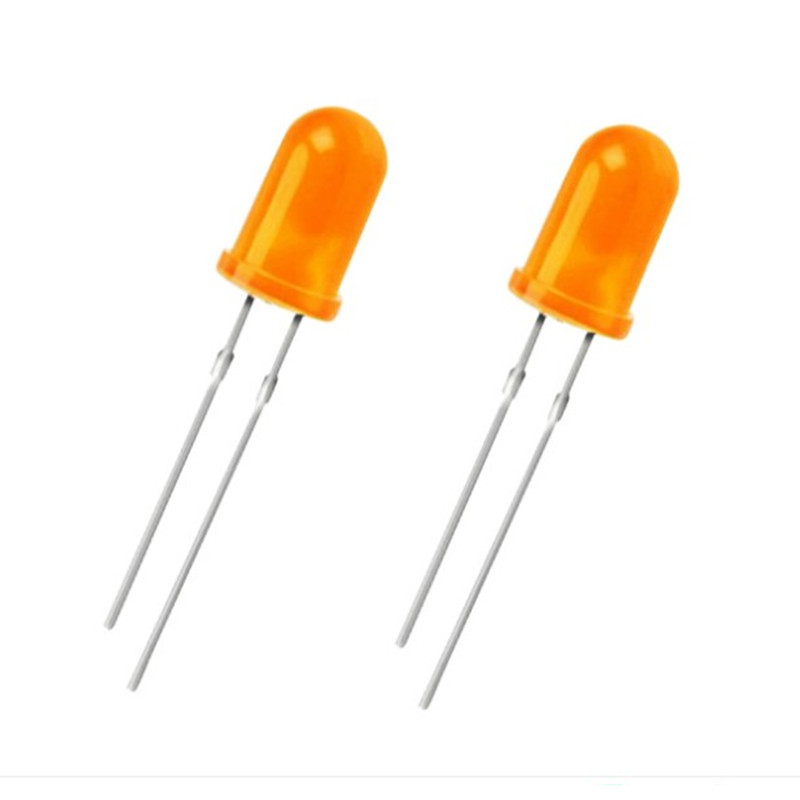 F3 round head orange hair orange lamp beads orange car instrument obd system indicator orange light LED light-emitting diode