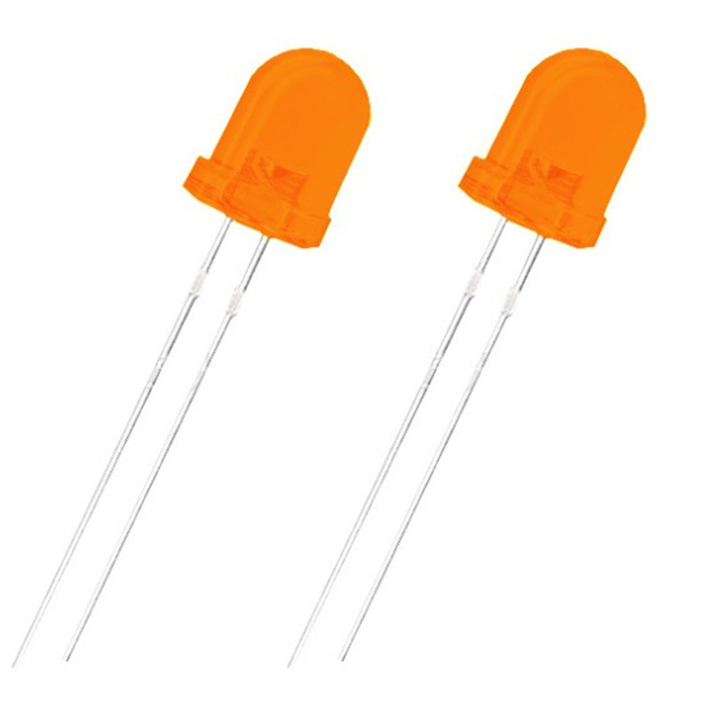 8mm transparent orange hair orange light-emitting diode led in-line orange light F8 round head orange signal network port indicator