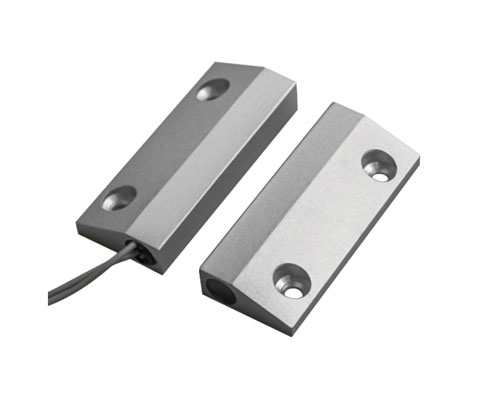 Overhead metal sliding door magnetic contact