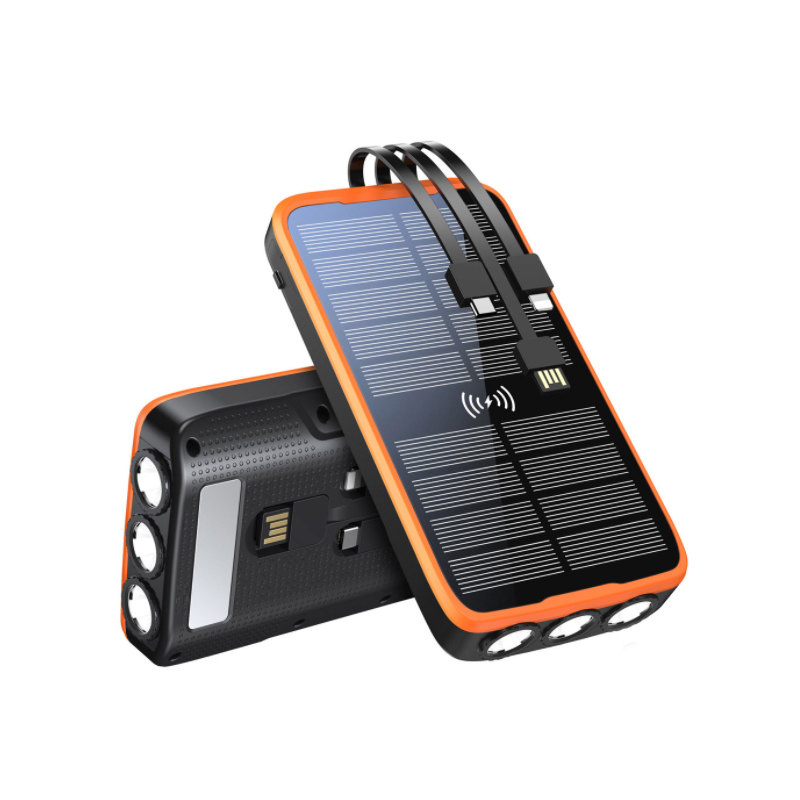 New private model with its own line solar mobile power 38800 Ma high-capacity outdoor waterproof charging treasure
