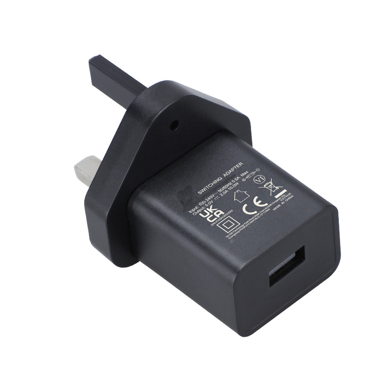 5v2a British standard mobile phone charger CE ukca certified smart phone USB charging adapter British Standard