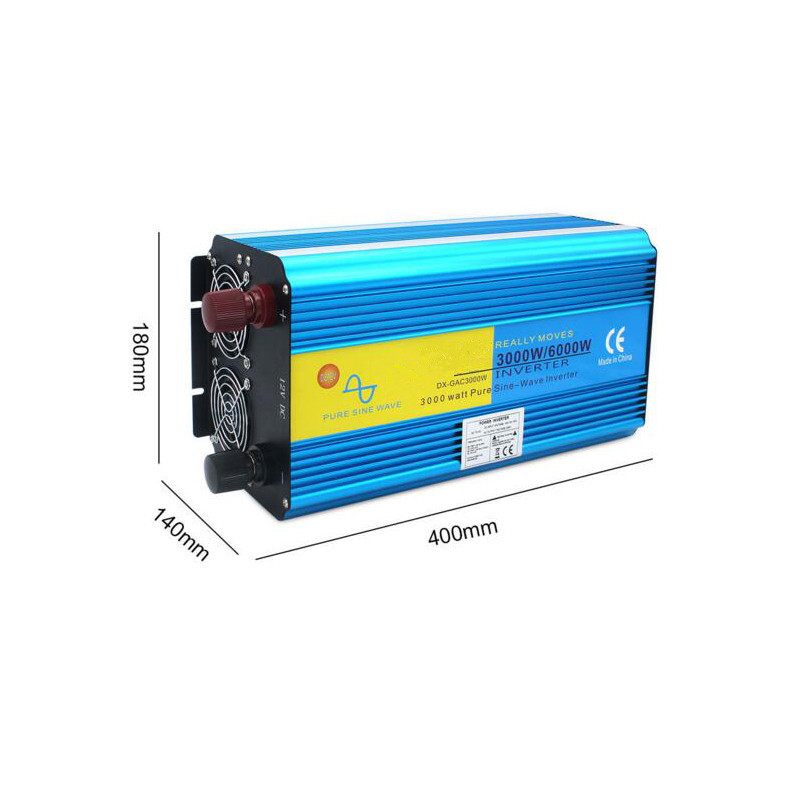 3000W / 6000W dual digital display vehicle mounted 12v24v to 220V high-power pure sine wave inverter with remote control