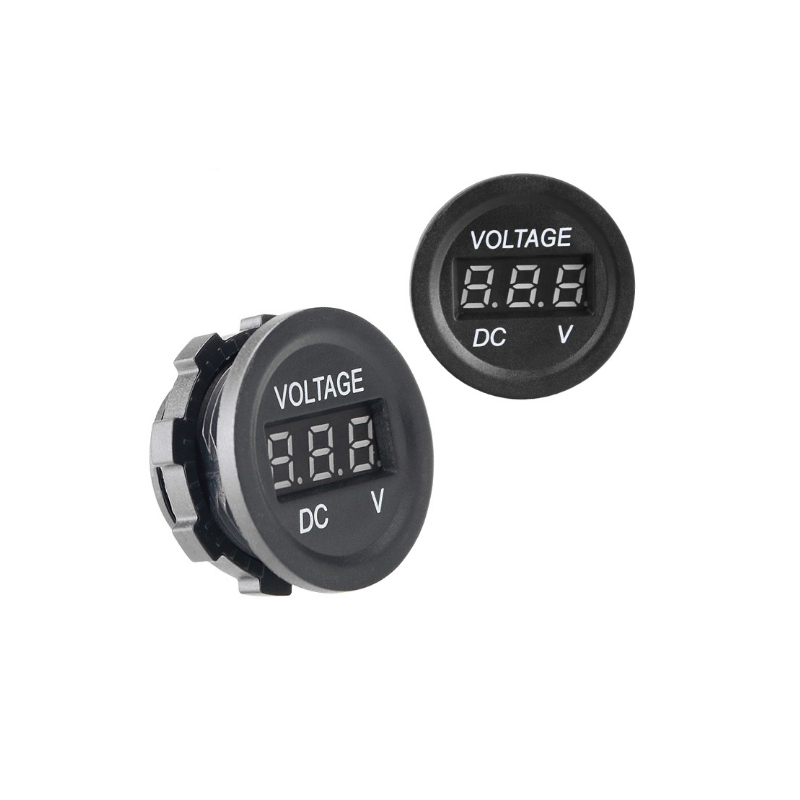 Automobile voltmeter motorcycle modified voltmeter vehicle led DC digital display voltage meter measures 6-30v