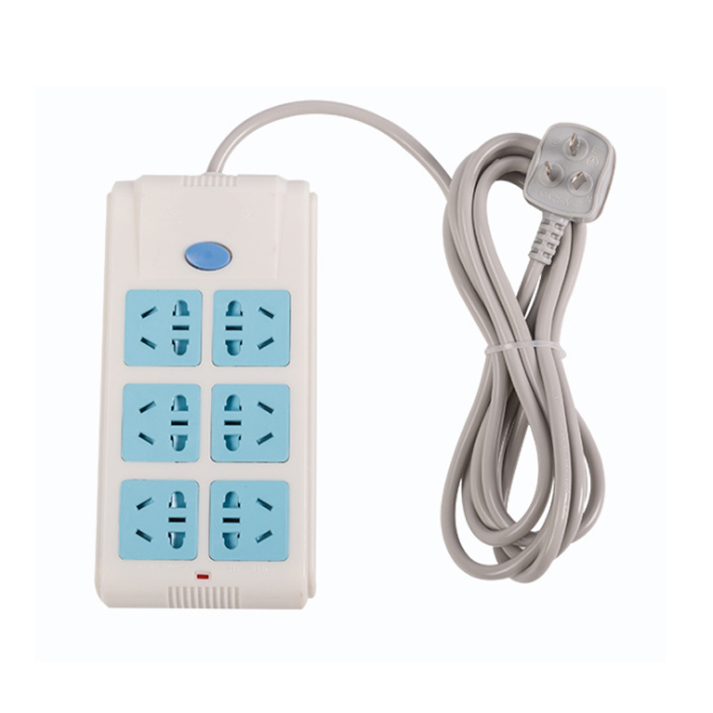 6-hole general control switch socket 10A patch panel wireless 1.8m 3M 5m 10m can be inserted wholesale