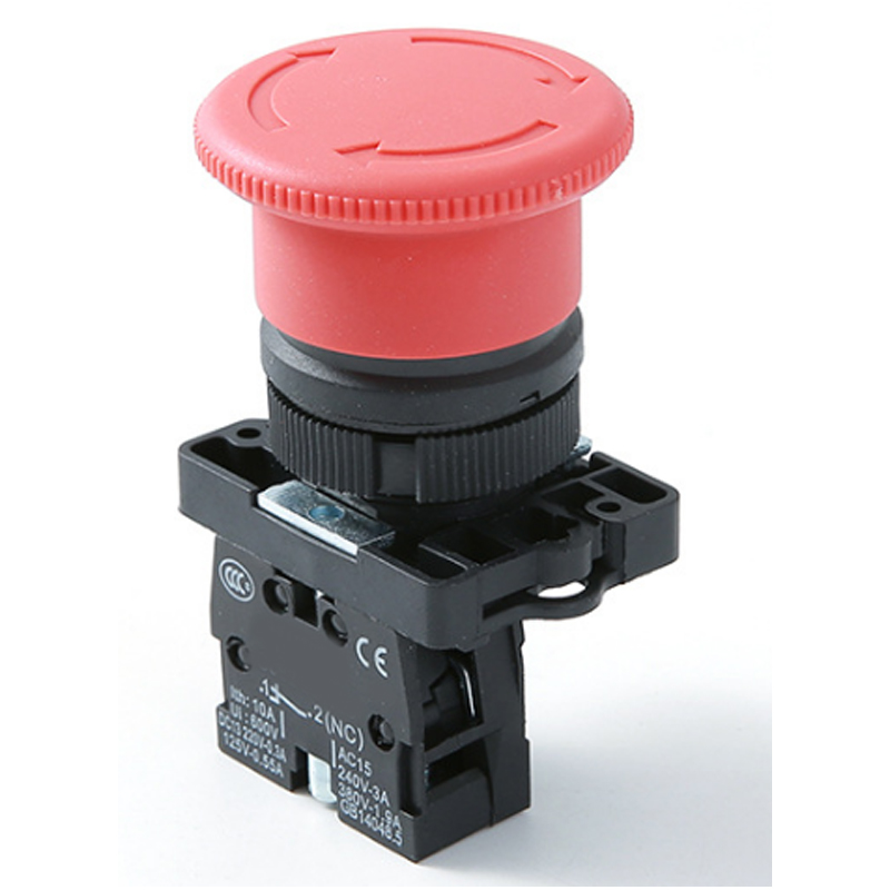 emergency stop rotary return mometary mushroom push button switch