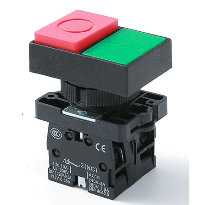 Two position double key button manufacturer wholesale start stop red green double key button