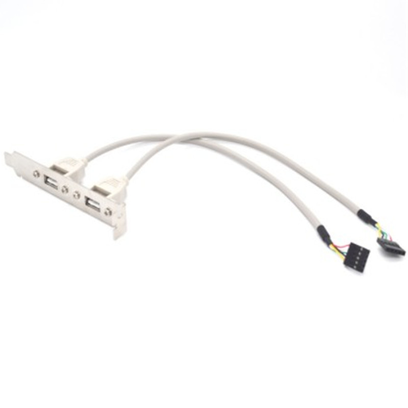 Expansion 2-port USB expansion cable USB2.0 two port baffle cable computer chassis USB expansion rear baffle cable