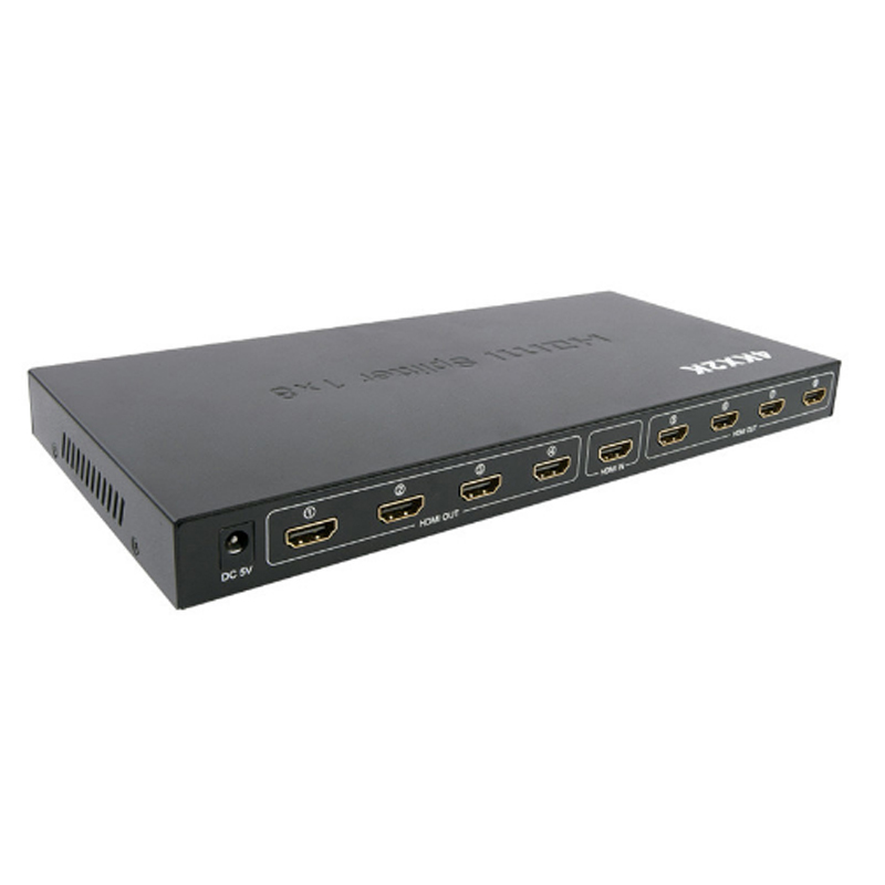 HDMI distributor one in eight 4K HD video distributor one in eight out screen splitter 8 ports