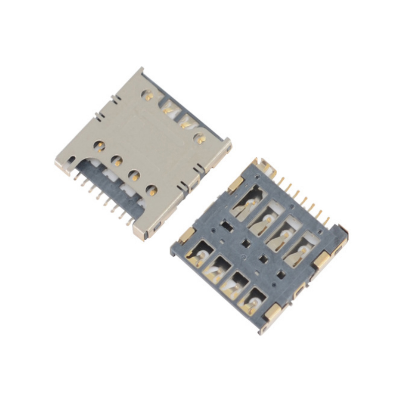 SIM card socket micro sim card socket in-line microsim plug-in card socket sim card socket 8P H1.35