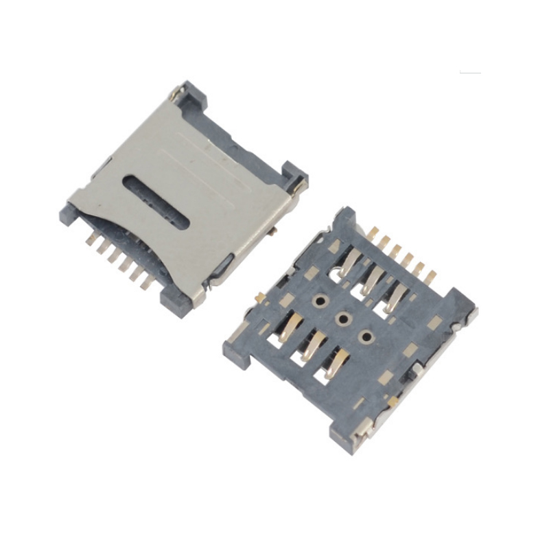 sim self-popping large card socket SIM card in-line SIM card socket manufacturer SIM 6+2P card socket H2.20