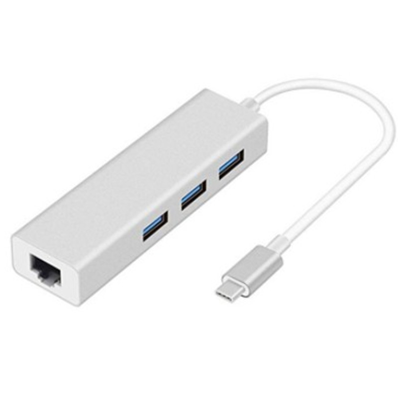 New USB 3.1 type-C to RJ45 gigabit network card + 3.0 USB hub type-C to RJ45 network card