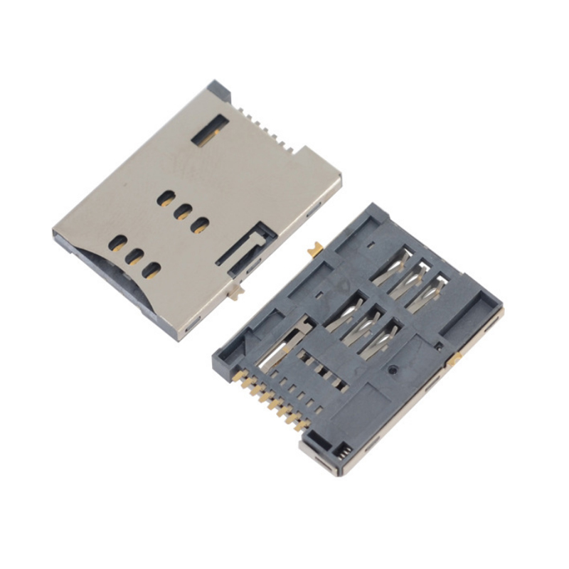 SD card socket SD big card internal welding SD two-in-one card socket SD external welding memory card socket manufacturer SD card socket self-popping