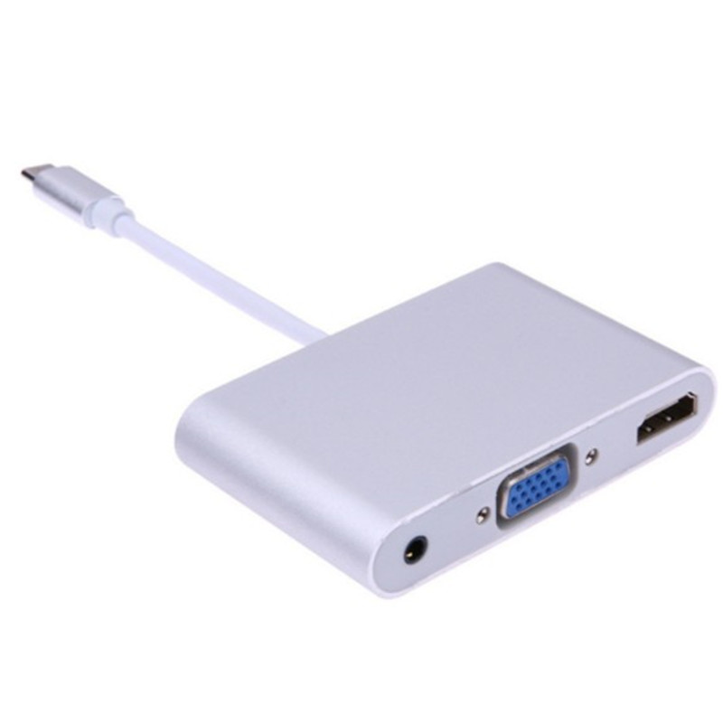 Type-C to HDMI + VGA converter usb3.1 to HDMI type C HD adapter 3 in 1