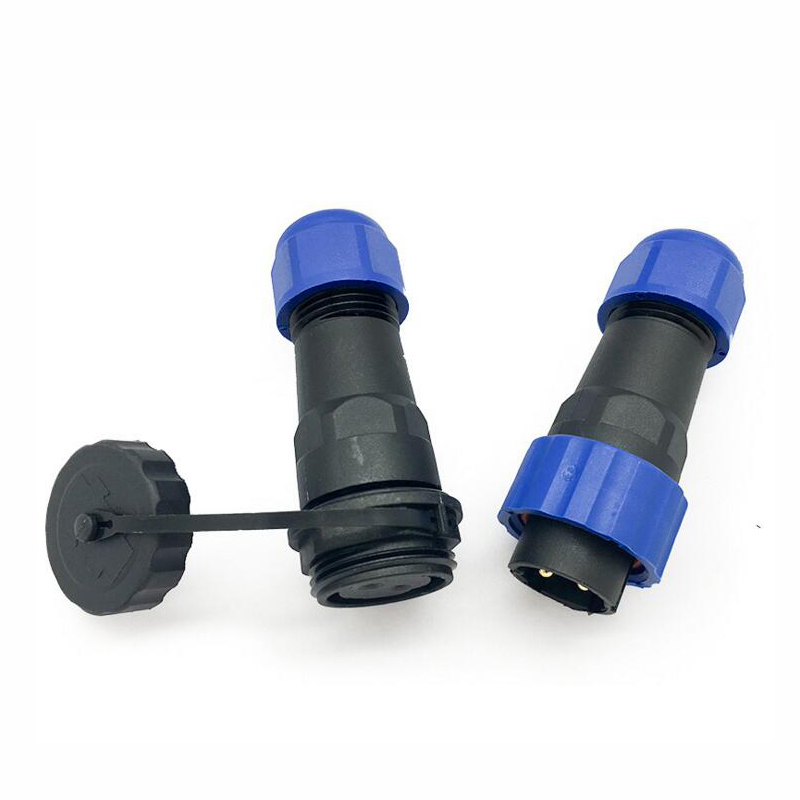 SD20 waterproof IP68 aviation plug socket docking-2 pin 3 hole 4579 core 12 core connector M20 free welding