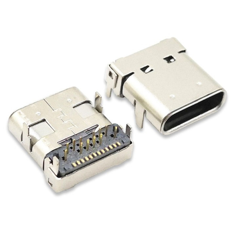 Usb3.1 connector type-C 24pin type B double shell USB plug and socket connector