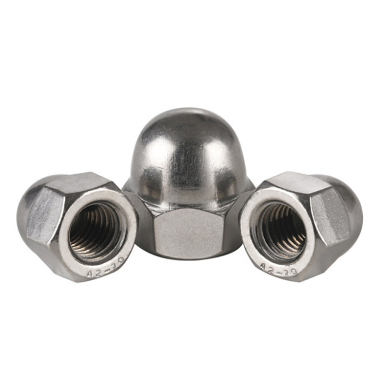 8# 10#-24 1 / 4 1 / 2 304 stainless steel integrated cover female British decorative cap American cap nut