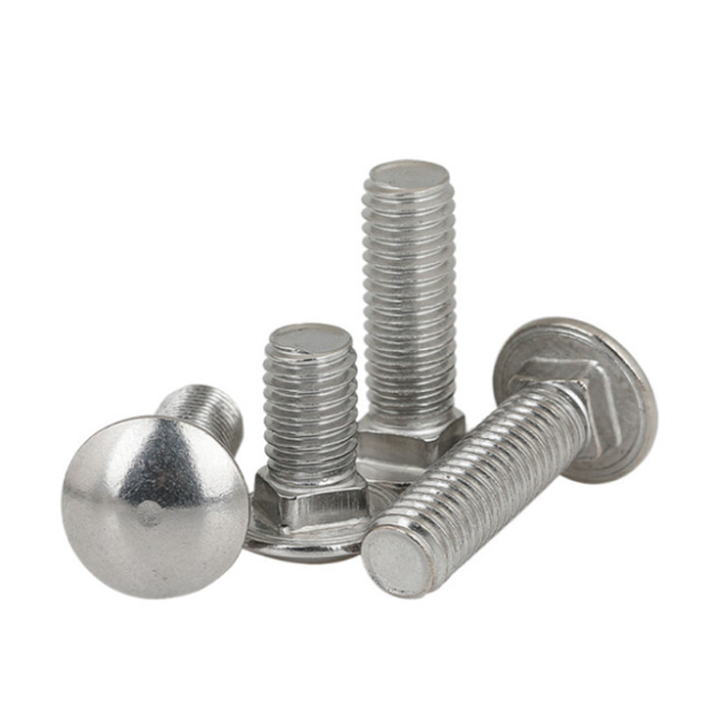 M4m5m6m8m10 304 stainless steel carriage bolt small head semicircular square neck screw bridge bolt gb12-76