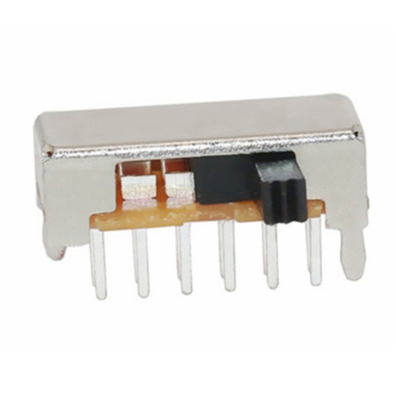 6 pin single row slide switch 4 position right angle 2p4t slide switch