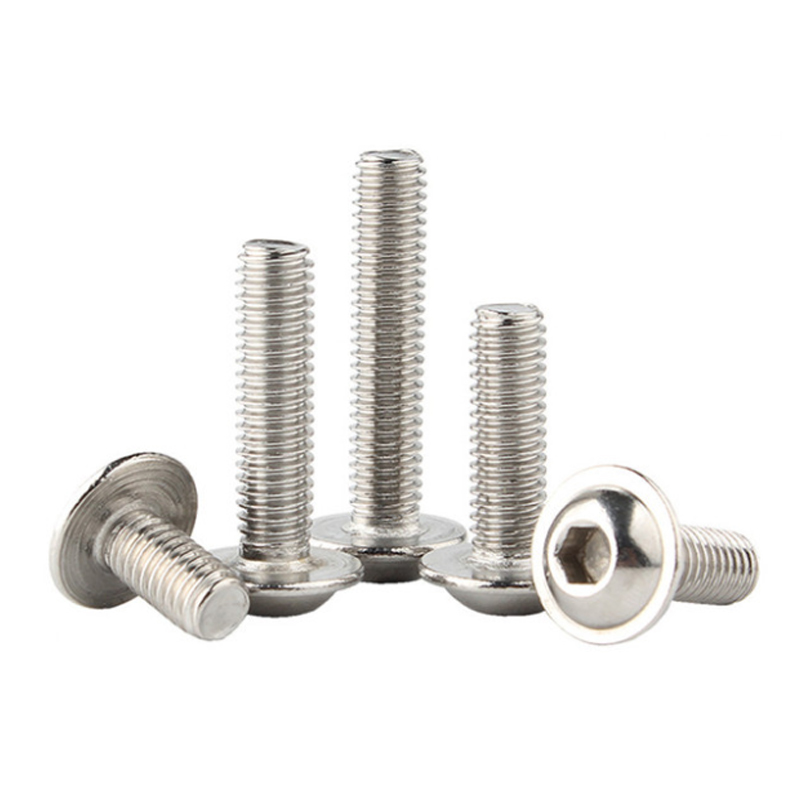 M3m4m6m8m10 304 stainless steel pan head hexagon socket screw with gasket round head socket screw 7380.2