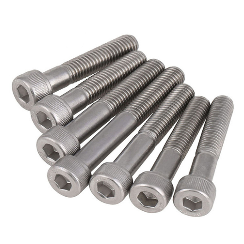 M4m5m6m8m10m12 304 stainless steel cylindrical head half thread hexagon bolt half tooth hexagon socket screw