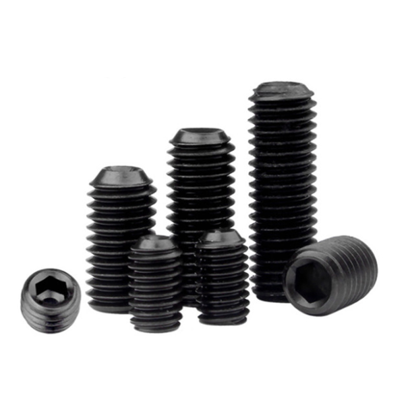 M1.6m2m2.5m3m4m5 blackened 12.9 concave end hexagon socket set screw headless machine meter stop top screw