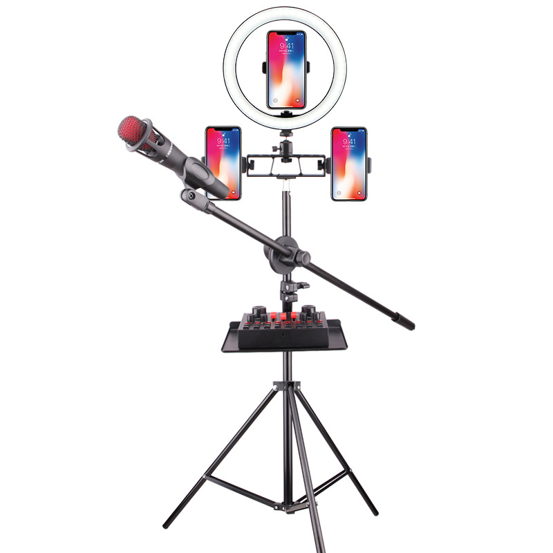 Mobile phone live broadcast bracket fill light light beauty net red live lighting photography landing recording video selfie ring light 