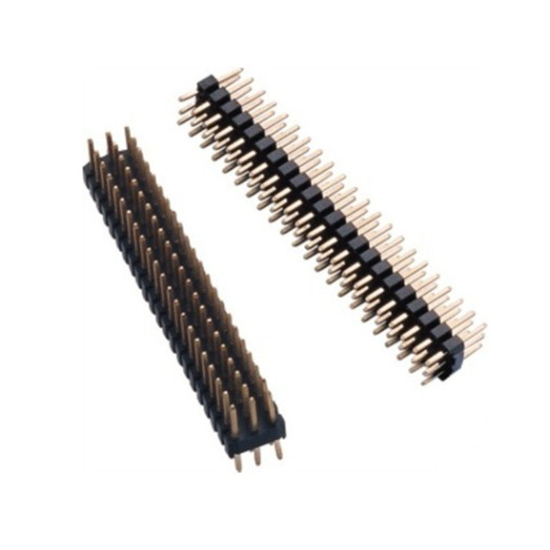 2.0 pitch pin header, three-row single-plastic in-line 2~40P plastic high 1.5 connector