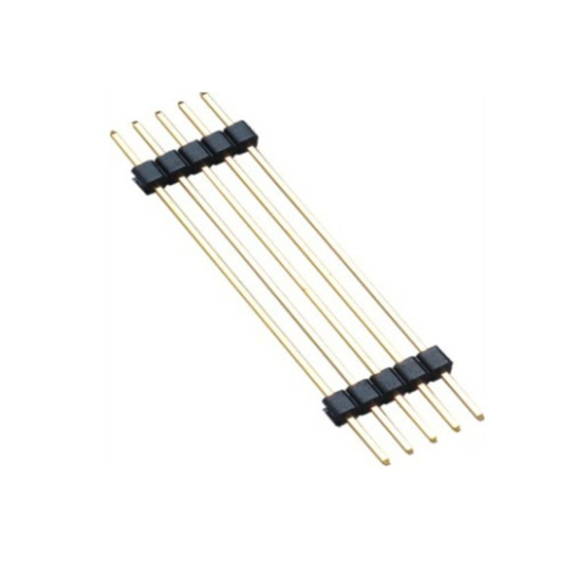 2.54 pitch pin header single row double plastic straight plug 1~40P plastic high 1.5/2.0/2.5 connector