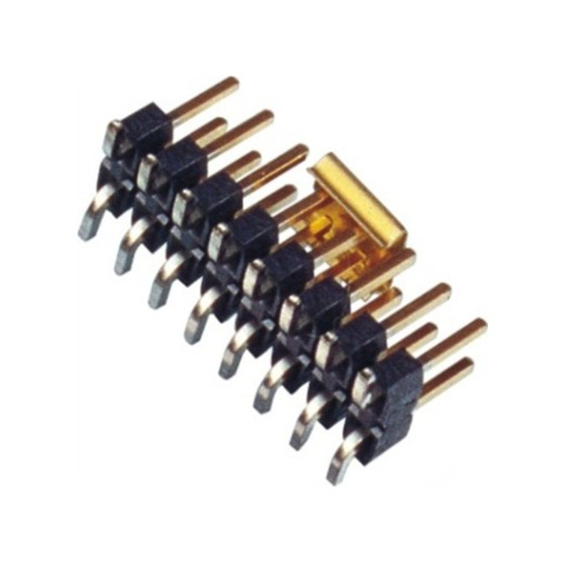 2.54 pitch double row pin 180 degree SMT 2~40P glue height 1.5/2.0/2.5 connector