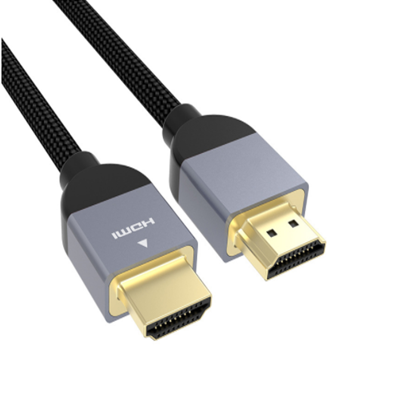 new hdmi 2.1 version braided wire metal aluminum shell 8k60hz 4k120hz hdmi 8k high definition cable