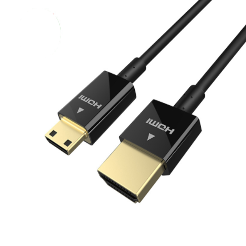 Mini hdmi to hdmi high-definition cable 4k tablet laptop camera mini hdmi connected to the monitor